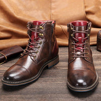 Dominik | Classic Oxford men's boots made of genuine leather