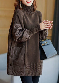 Lotte | Modern Turtleneck Sweater with Striking Patchwork Knit Pattern