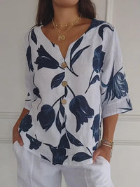 Sommerliche V-Ausschnitt Tunika Top von GlamourDutch