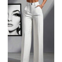 Sarah | Stilvolle Hose mit hoher Taille und legerem geradem Schnitt
