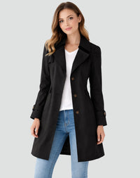 Lotte | Trench-coat classique cintré à la coupe mi-longue élégante