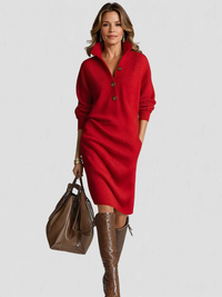 Jessika | Robe en maille intemporelle à col élégant