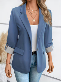 Eva | Stylish women's blazer with turned-up sleeves and a modern fit