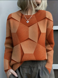 Maren | Modern knitted sweater with geometric pattern