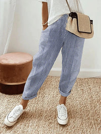 Striped Cotton Pants by UrbanElegance