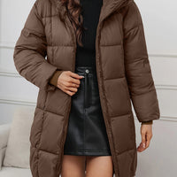 Sanne | Elegant and Warm Hooded Longline Puffer Jacket for Winter