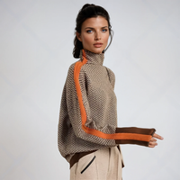 Soraya | Oversized striped sweater with a comfortable high neck