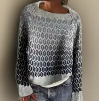 Nora | Skandinavischer Strickpullover mit modernem isländischem Muster