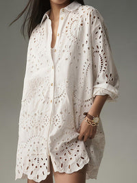 Camille | Airy Tunic Shirts with Delicate Embroidery