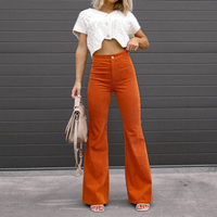 Martina | Stylish high-waisted corduroy trousers with a retro flare fit