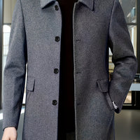Lucas | Versatile Long Trench Coat with a Comfortable Relaxed Fit