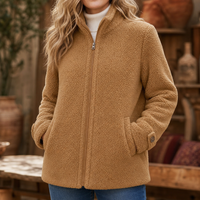Lena | Veste douce effet polaire à col montant et à fermeture éclair