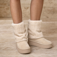 Sienna | Warm Snow Boots with Suede Finish and Platform Sole