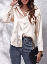 Livia | Lussuosa Ed Elegante Camicia Di Seta A Maniche Lunghe