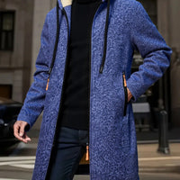 Gabriel | Trench-coat chaud à capuche au design long et matelassé