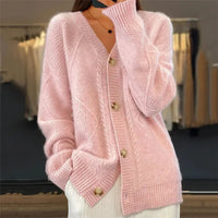 Elsemiek | Elegant vest with an elegant knitted pattern and button closure