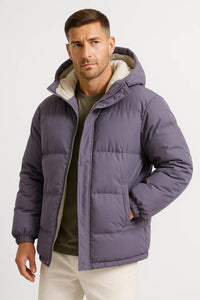Willem | Elegant Windproof Men's Winter Coat with Detachable Hood