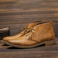 Lars | Klassische orthopädische Herren-Chukka-Stiefel aus Kunstleder