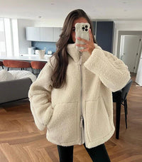 WinterWool Elegance | Abrigo de Lana Vegana de Cordero de Lujo | Cálido y Elegante para el Invierno