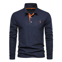 Milan | Timeless Long-Sleeve Cotton Polo Shirt for Men