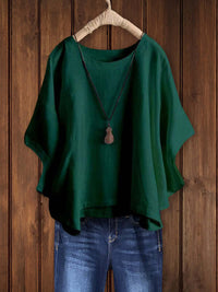 Eva | Comfortable Tunic Top with a Round Neck