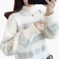 Lina | Gestreifter Pullover mit Rollkragen für einen modernen Winterlook