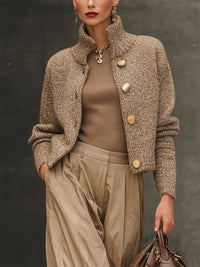 Leah | Zachte gebreide damesblazer met elegante uitstraling
