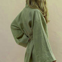 Velanora Vestido Kimono Verde
