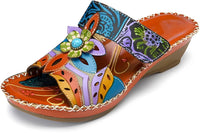 Velanora Blumen Boho Antirutsch orthopädische Sandalen