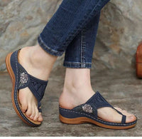 Sandalias Ortopédicas para Dama con Bordado de Flores - Velanora
