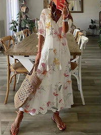 Benthe | Lichte Ademende Boheemse Stijl maxi jurk