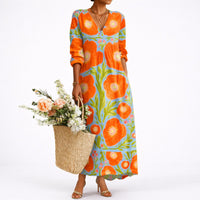 Evelyn | Elegant maxi dress with floral print for a stylish autumn wedding